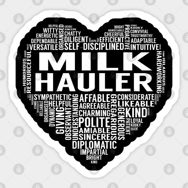 Milk Hauler Heart Sticker by LotusTee